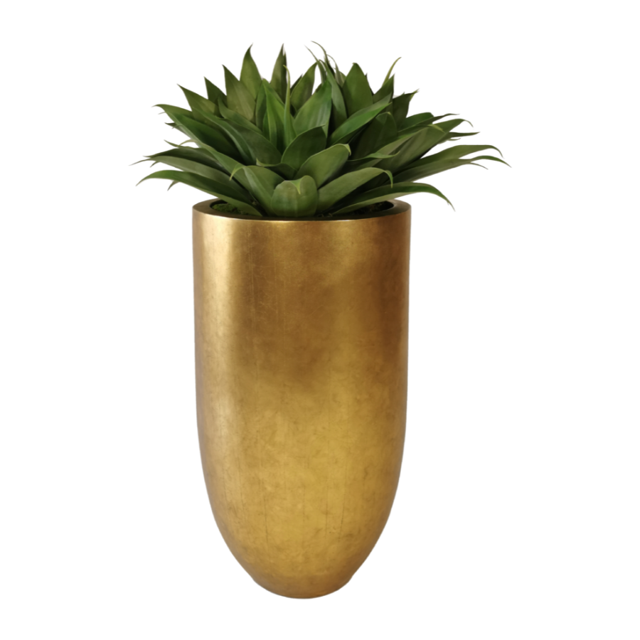 Gold Bodenvase rund